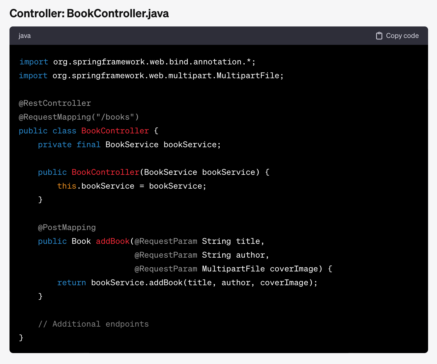 Generated Controller